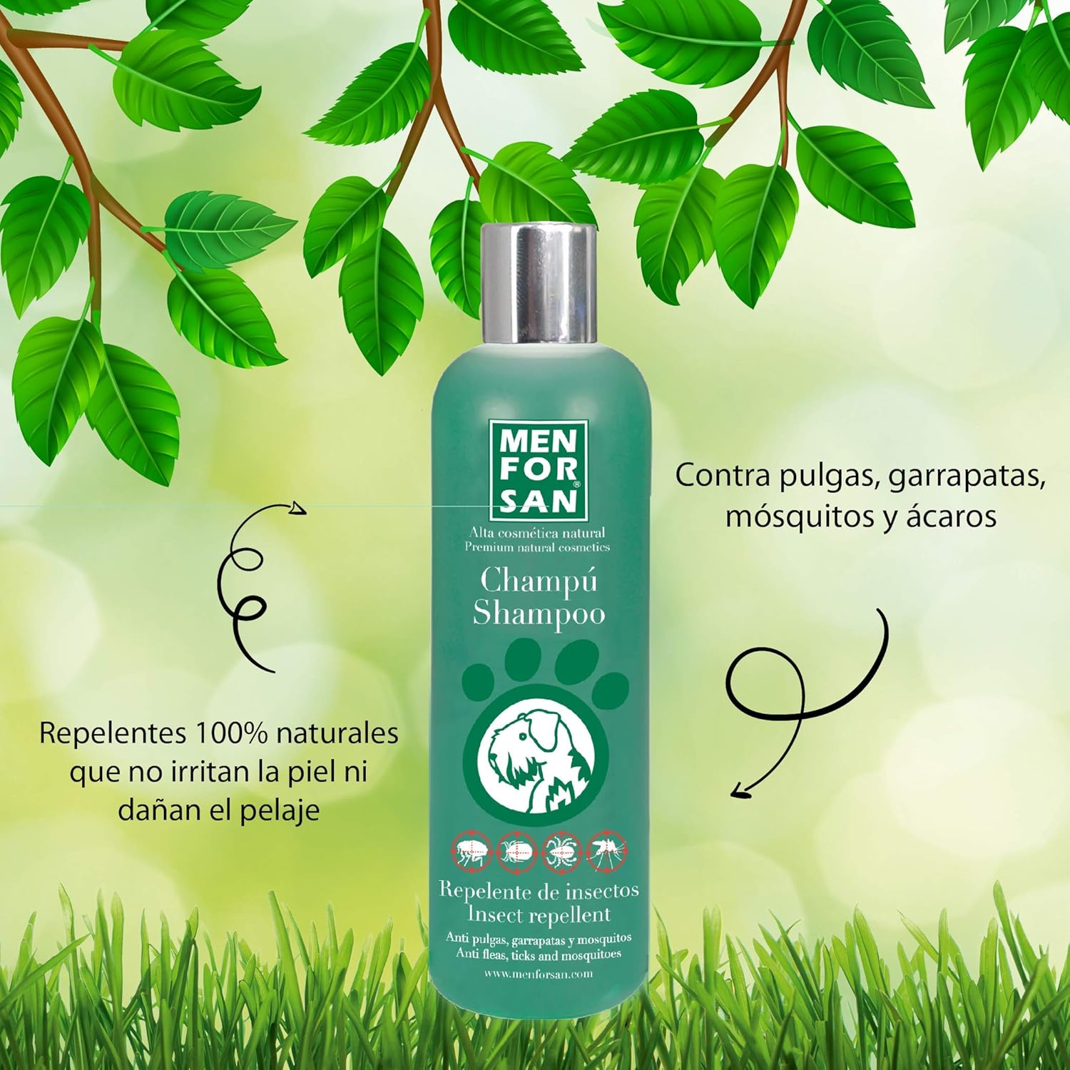 Menforsan - Shampoo insect repellent, Green, 300 ml - Image 4