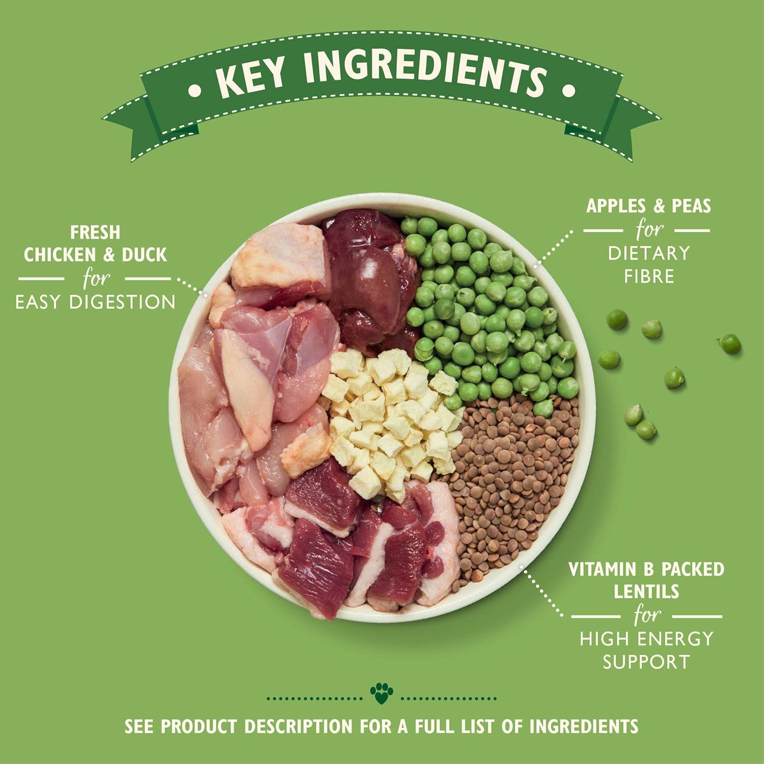 Lily's Kitchen Natural Adult Dry Dog Food Chicken & Duck Grain-Free Recipe 4 x 1kg, Chicken and Duck, 1 kg (Pack of 4) - Image 4