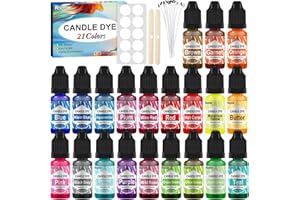 Roizefar Candle Dye - 21 Colors Wax Melt Dye for Candle Making, Oil-Based Dye for Wax, Highly Concentrate Liquid Candle Color