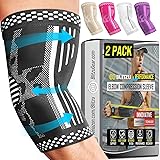 BLITZU 2 Pack Elbow Compression Sleeve, Tennis