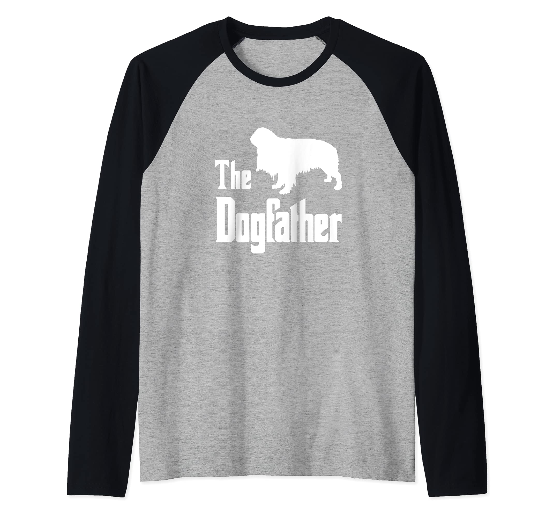 The Dogfather - funny dog gift, funny English Toy Spaniel Raglan Baseball Tee