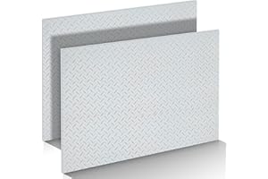 Tandefio 2 Pcs 36 x 24 x 0.063 Inches Aluminum Diamond Plate Sheet Metal Aluminum Sheet Flat Metal Sheets Tread Diamond Plate Panel for Cutting Processing