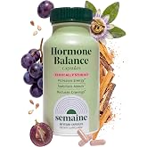 Semaine Hormone Balance for Women - Womens Hormone Balance Supplement &amp; Premenopausal Supplements for Women - Methylated Folate, B Vitamins, Magnesium, Zinc, Berberine Phytosome &amp; Grapeseed - 60 count