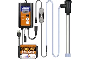 LASTINGCAPE 240V 3000W Submersible Portable Electric Pool & Hot Tub Immersion Water Heater with Thermostat, GFCI for Bathtubs, Inflatable Pool, Above Ground Pool, Swimming Pool and Baptistry