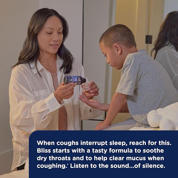 MOMMY’S BLISS KIDS ORGANIC COUGH SYRUP & MUCUS RELIEF FOR NIGHT TIME, AGAVE & HONEY, IVY LEAF, ZINC, VITAMIN C, COUGH SYRUP FOR KIDS, +HERBAL NIGHTTIME BLEND, 4 FL Z