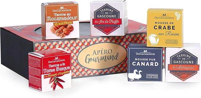 Ducs De Gascogne Coffret Cadeau Apero Gourmand Comprend 6 Specialites A Tartiner Dont 4 Terrines Special Cadeau Amazon Fr Epicerie
