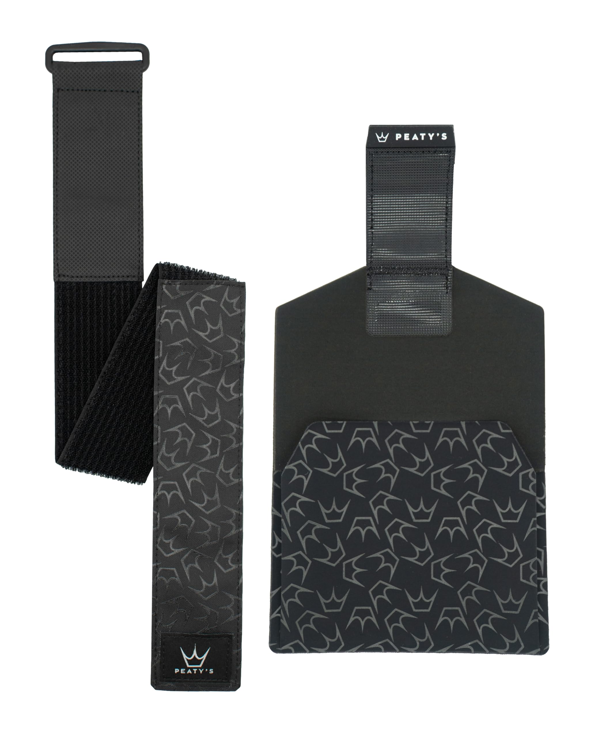 Peaty's HoldFast Trail Tool Wrap - Secure Bike Frame Bag with Zip Pocket, Modular Design Waterproof Bike Storage Bag, No Slip or Rattle, Bicycle Bags for MTB, Road, Gravel & E-Bikes - Black