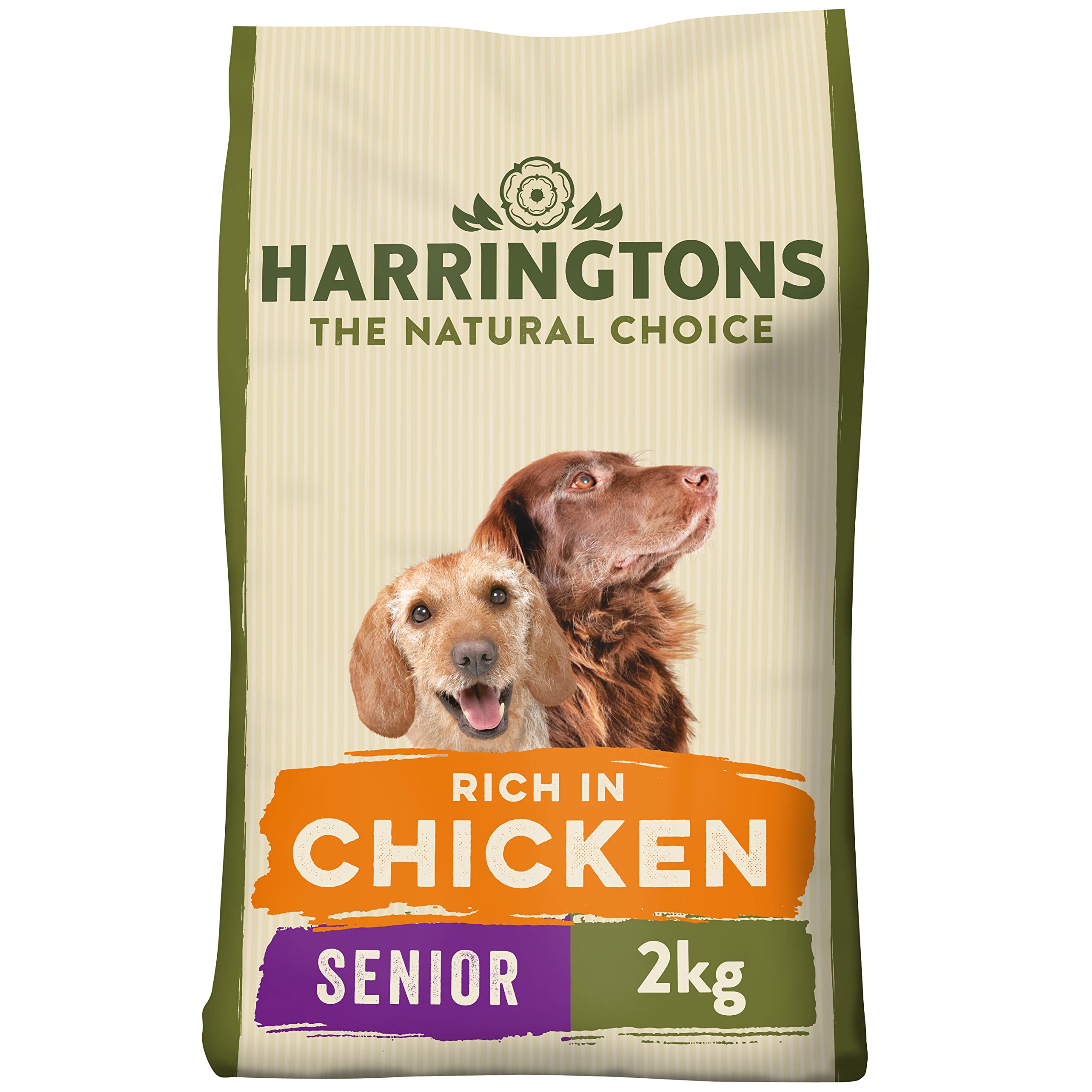Harringtons Complete Senior Dry Dog Food Rich in Chicken & Rice 2kg, Pack of 4