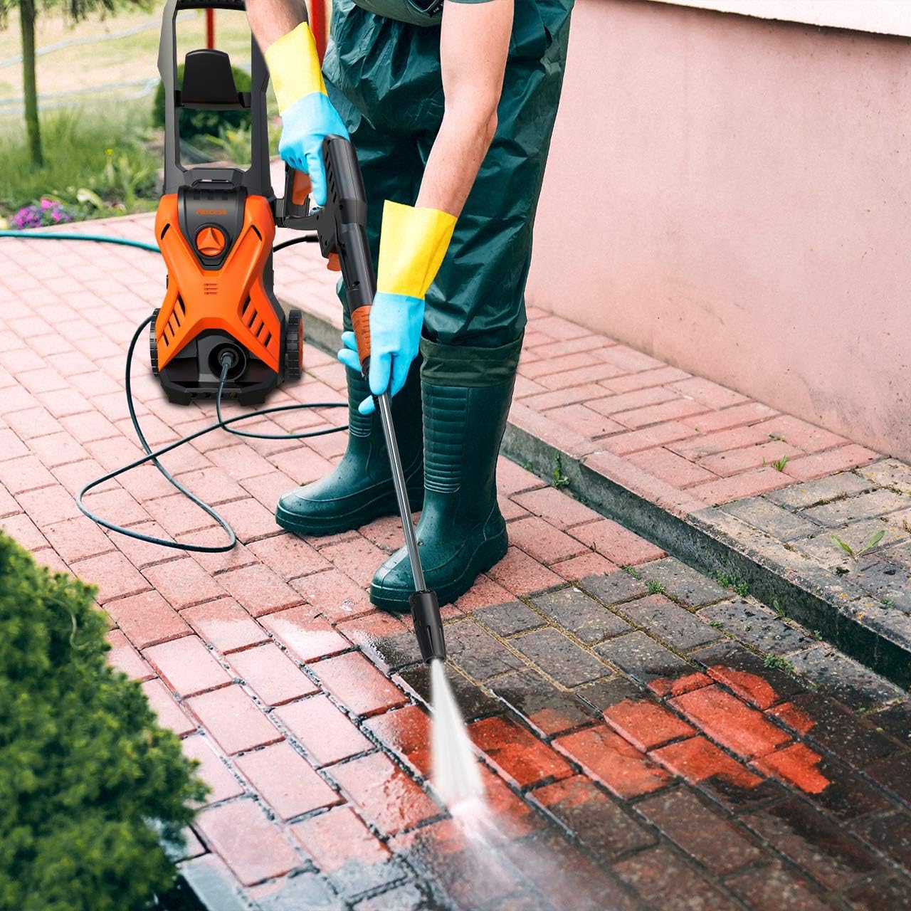 Paxcess Electric Power Pressure Washer 2500 PSI 1.6 GPM High Power Wash With Adjustable Spray Nozzle, Foam Cannon, IPX5, Car Washer, Pressure Cleaner For Home Use : Garden & Outdoor