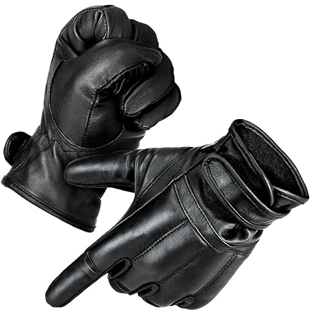 Black Snake 1 Paar Security Quarzsandhandschuhe Defender Einsatzhandschuhe aus echtem Leder