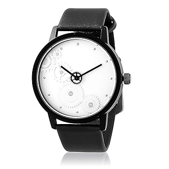 Swadesi Stuff White Dial Mechanical Gear Luxury Analog Waterproof Watch - for Men