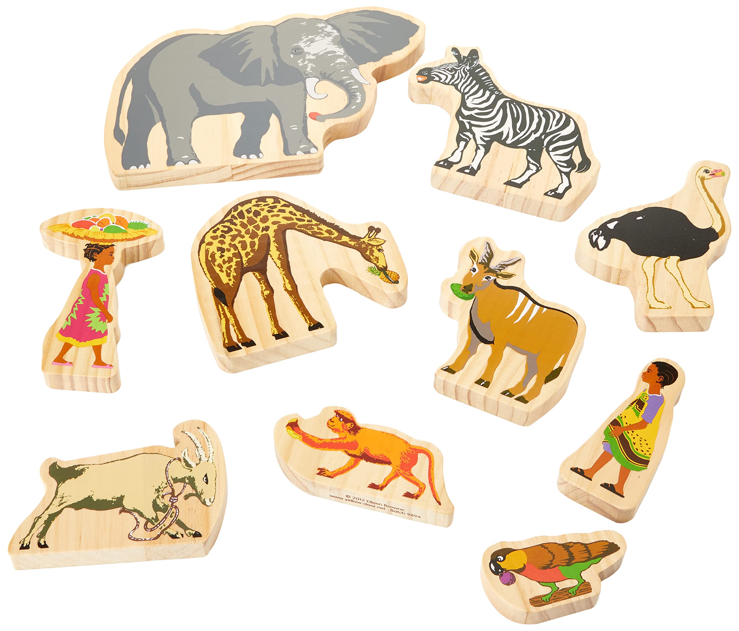 Yellow Door Handa’s Surprise Character Set | Storytelling | Traditional Tales | Set of 10 Story Book Play Characters | Early Educational Toy for kids age 2 3 4 5 | Literacy Wooden Toys | Bookish Play