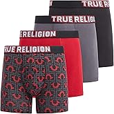 True Religion Mens Underwear 4 Pack Stretch Modal Boxer Briefs for Men