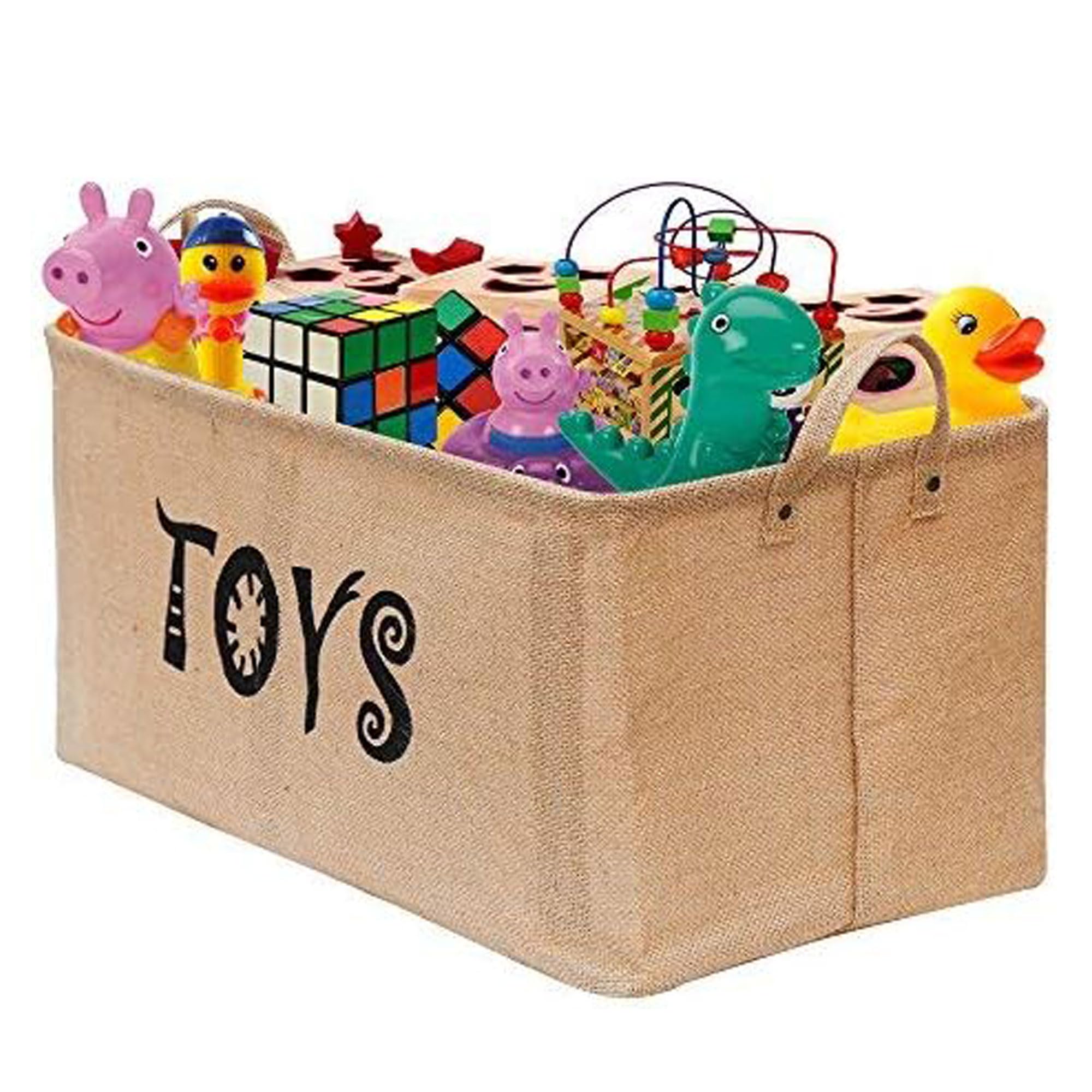 Gimars Linen Storage Basket for Toys/Clothes/Books