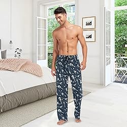 Ollabaky Men's Pajama Pants Guitar Pjs Bottoms with