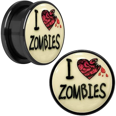 BodyCandy Negro Anodizada Acero Brilla en la Oscuridad i ...