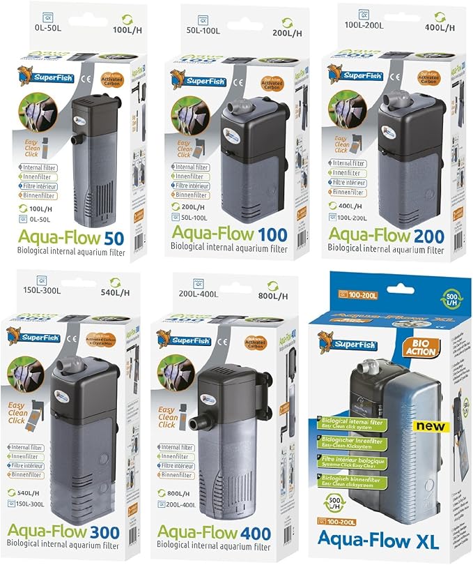 Superfish Aqua Flow 100 Internal Filter 200L/H Amazon.co.uk Pet Supplies