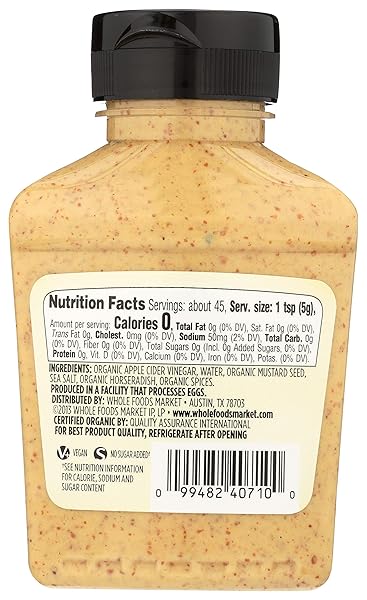 365 BY WHOLE FOODS MARKET, ORGANIC GERMAN MUSTARD, 8 OUNCE