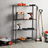 VonHaus 4-Tier Adjustable Wire Shelving Unit Garage Storage view 2