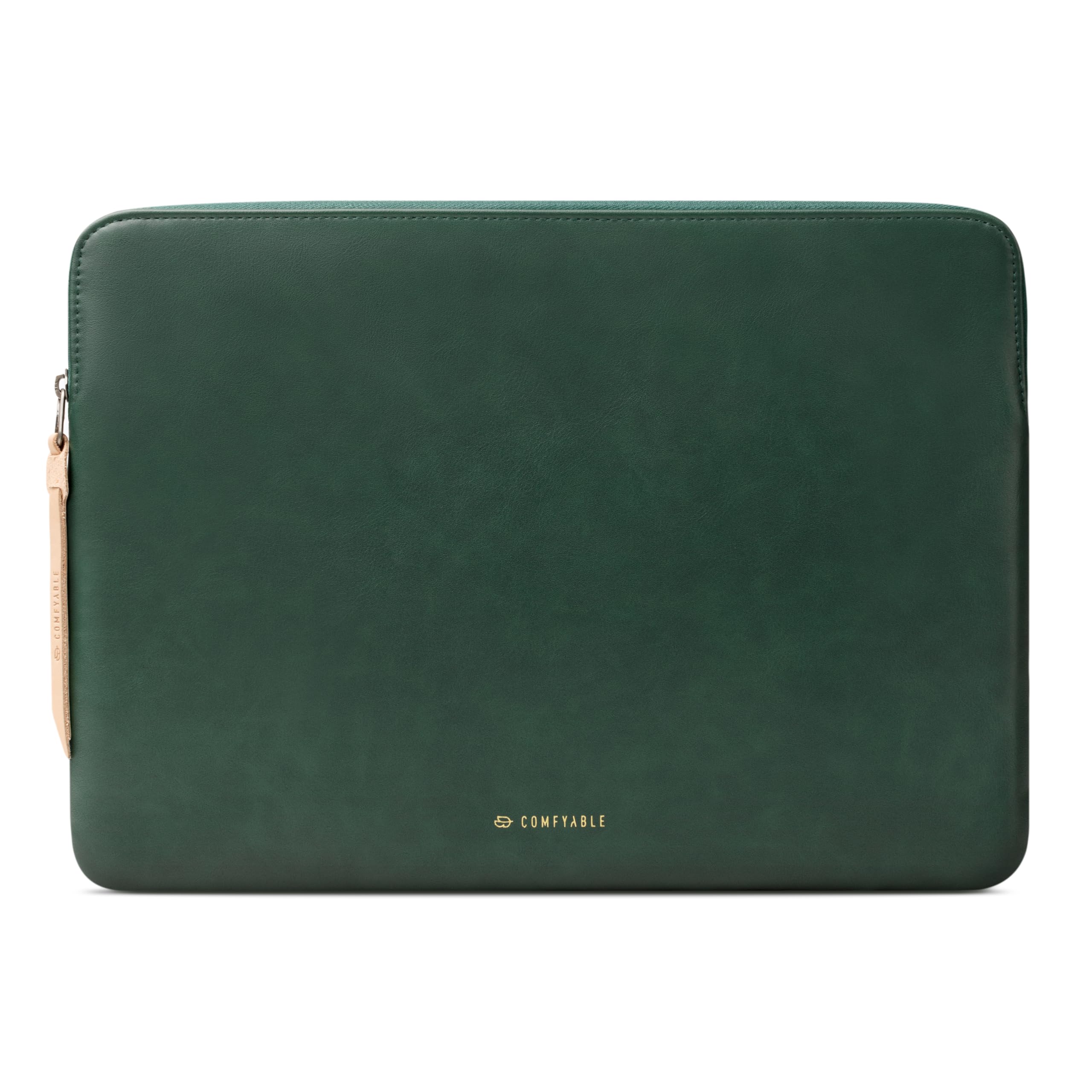 Photo 1 of Comfyable Slim Protective Laptop Sleeve Compatible with 13/13.3/14 Inch MacBook Air & MacBook Pro, Mac Travel Case, Laptop Pouch, Slim PU Leather Cover M4/M3/M2/M1 2025-2021, Midnight Green