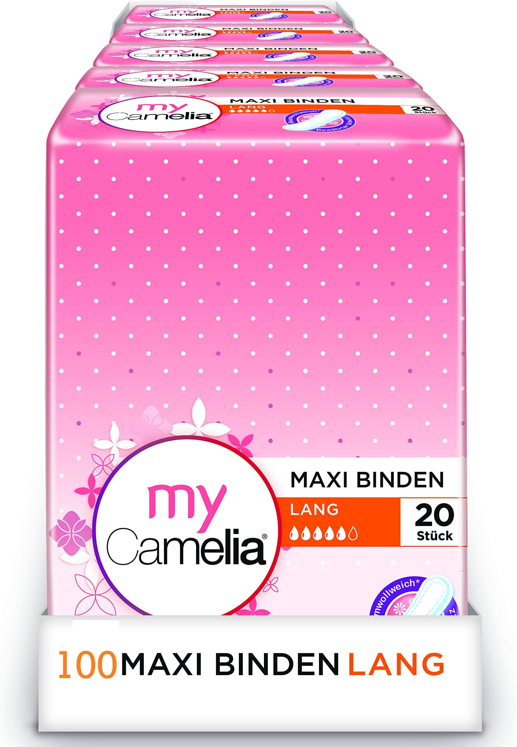 Camelia Maxi Sanitary Pads Long Pack of 100