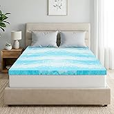 IULULU Queen Size Mattress Topper, 2 Inch Gel Memory Foam Topper, Light Comfort Upgrade, CertiPUR-US Certified
