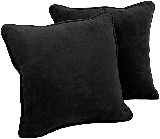 Amazon Com Blazing Needles Solid Microsuede Double Corded Square