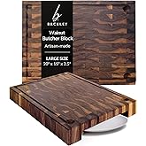 Cutting Board – Non Toxic End Grain Butcher Block with Handle, Charcuterie Boards, Cheese Board For Kitchen And Dining – Kitchen Must Haves Chopping Block - Food Safe Finishing