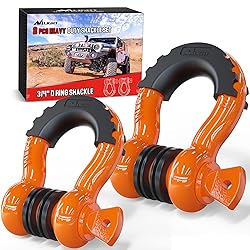 Nilight 2 Pack 3/4" D-Ring Shackle 4.75 Ton