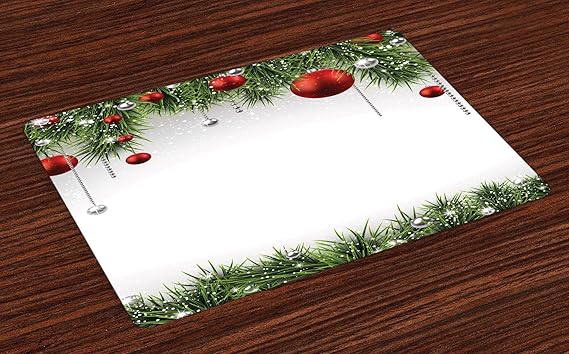 ABAKUHAUS, Weihnachten, Platzmatten, Digitaldruck auf Waschbaren Stoff