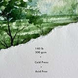 tumuarta Square Watercolor Journal 14x14cm 300gsm 25% Cotton Cold Press view 2
