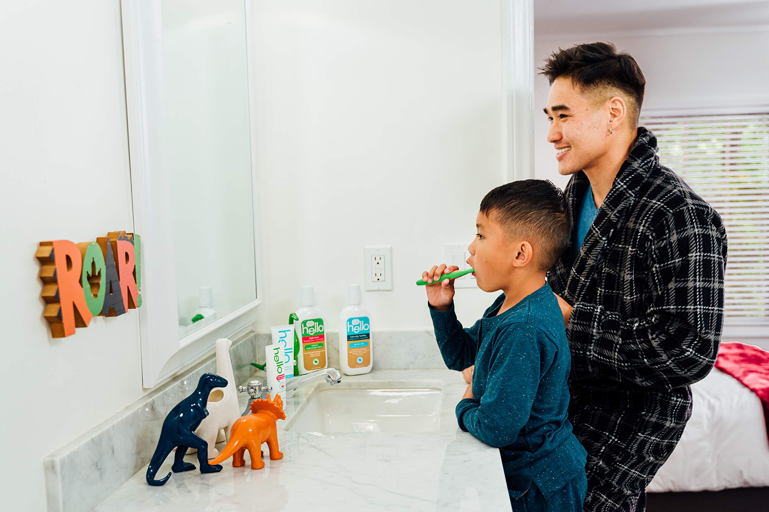 Hello Natural Watermelon Flavor Kids Fluoride Free Toothpaste, Vegan