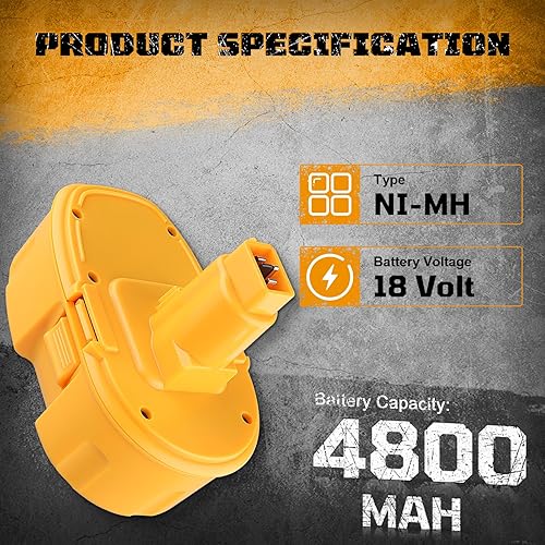 Masione 18V DC9096 NI-MH Batteries Replacement for Dewalt