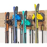 Ski & Snowboard Wall Rack for Garage - Fits Any Ski/board, Damage-Free Storage, Multi-color 4pck