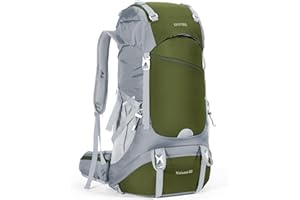 HOMIEE 50-60L Hiking Travel Camping Backpack for Trekking, Waterproof Lightweight Daypack with Rain Cover for Camping Touring
