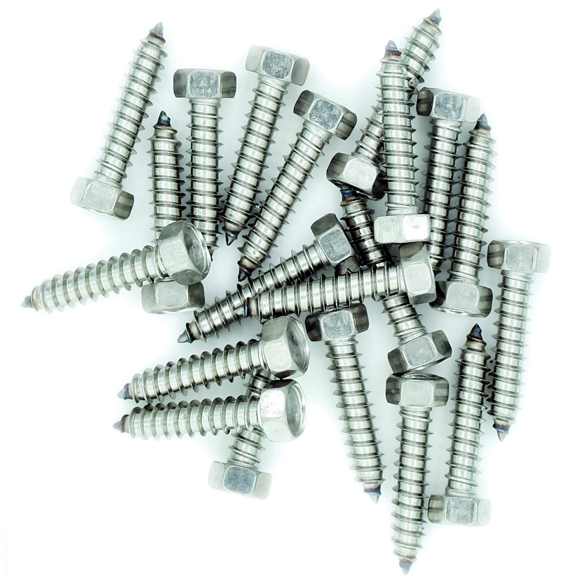 No.8 x 0.6 (4.2mm x 16mm) Hex Self-Tapping Screw - Stainless Steel (A2) (Pack of 20)