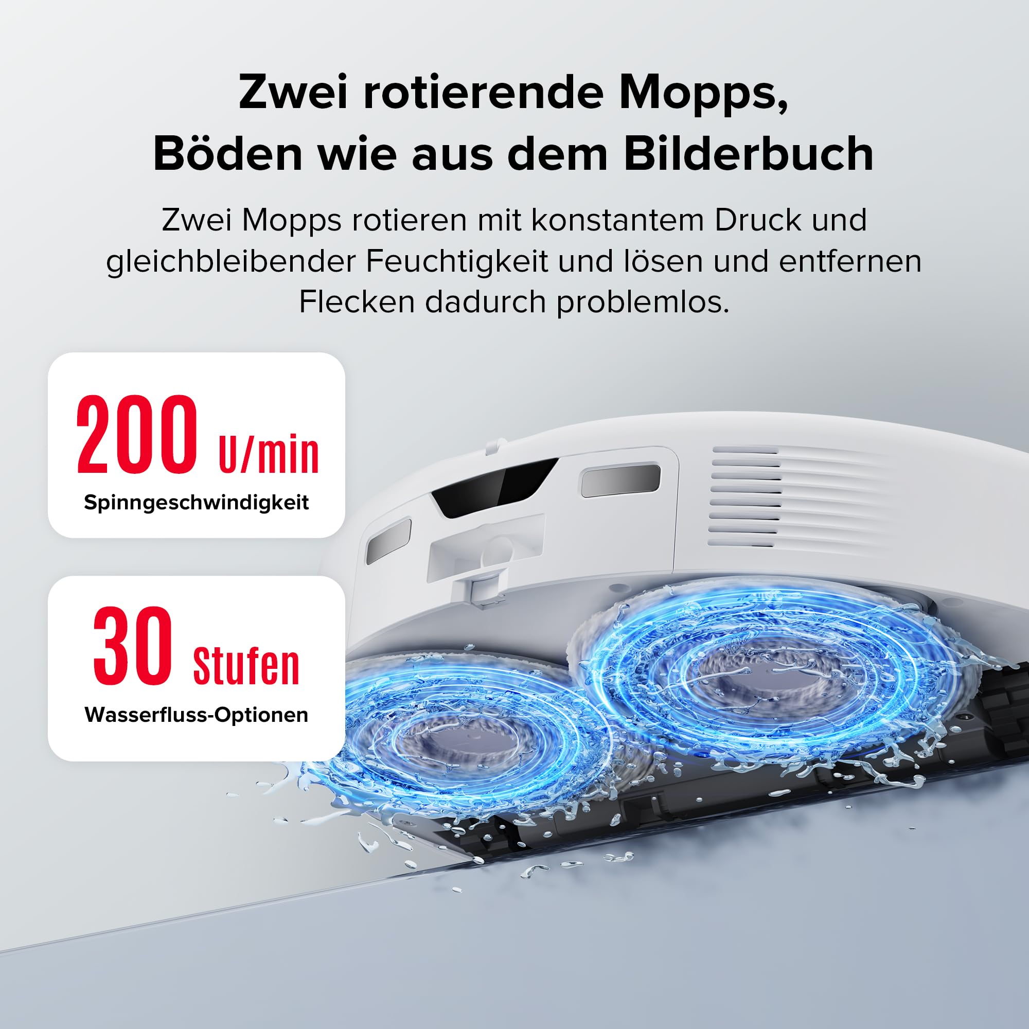 roborock Qrevo Curv Saugroboter mit Wischfunktion&Hebarem Wischmopp, Dual Anti-Tangle-System, AdaptiLift™ Chassis, 18.500Pa, 75℃ Heißwasser-Moppwäsche, Intelligente Schmutzerkennung&Sprachassistent
