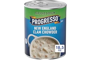 Progresso New England Clam Chowder, Reduced Sodium Canned Soup, 18.5 oz
