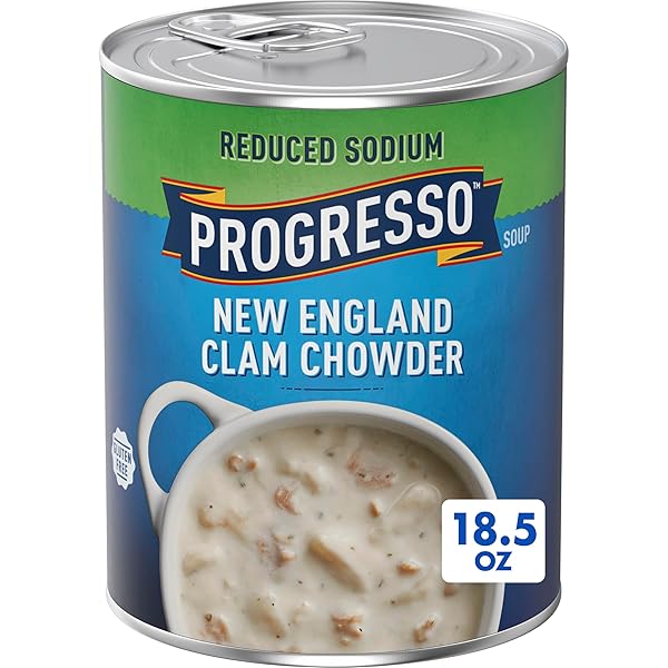 PROGRESSO NEW ENGLAND CLAM CHOWDER, REDUCED SODIUM CANNED...