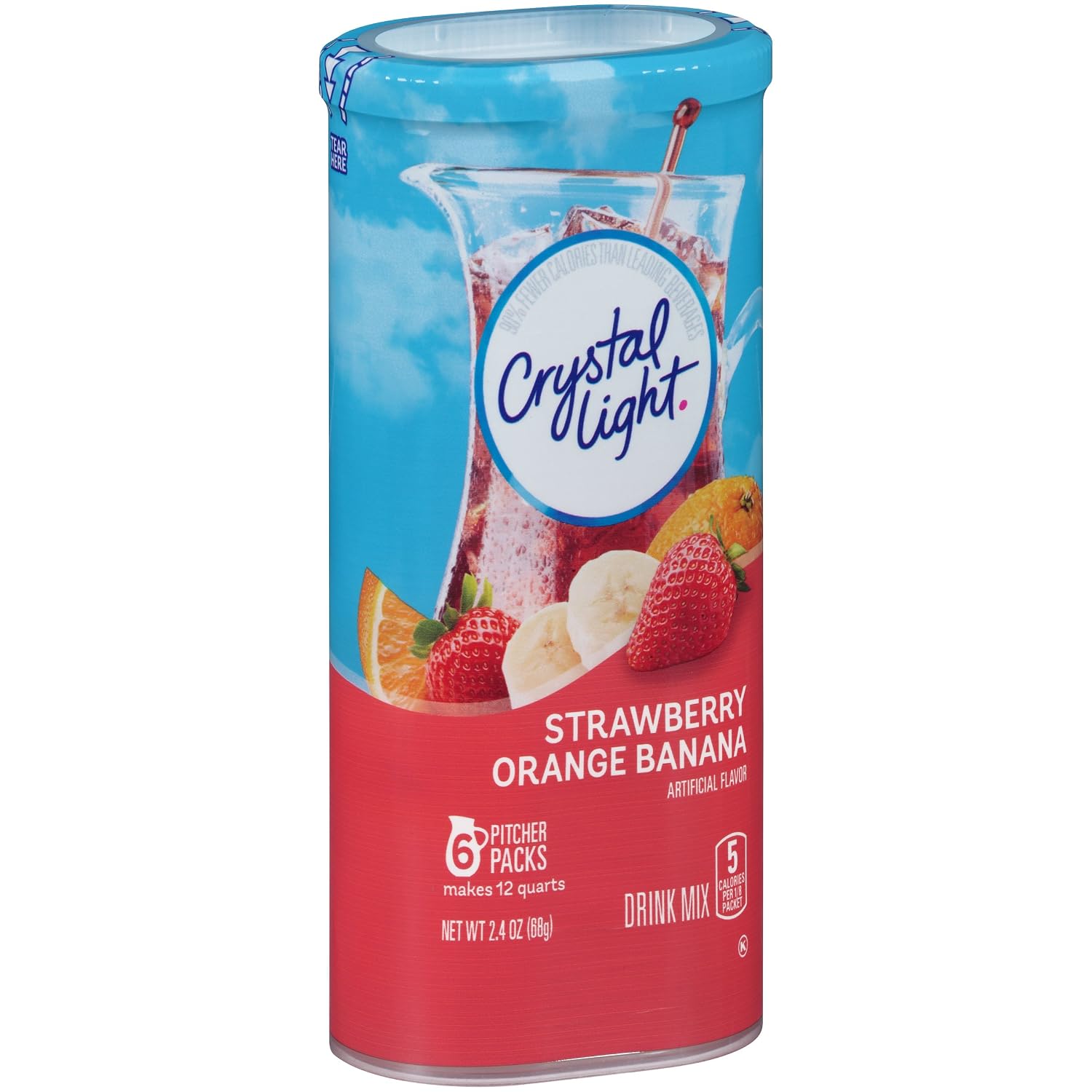 Crystal Light strawberry Orange banana drink Mix-6 ct (043000950548)