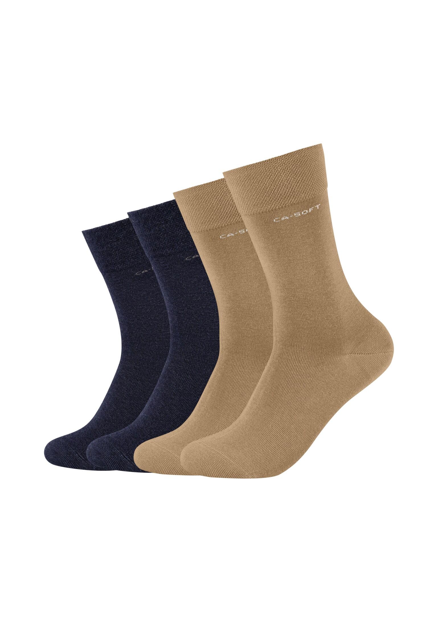 Camano Herren 3642000 Socken, Beige (Sand Melange 8300), (Herstellergröße: 43/46) (4er Pack) 3