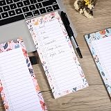 Yafe Magnetic Shopping List Pad 3 Pack Fridge 150 Sheets Flowers Design view 4
