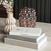 Decorative Books for Home Decor - Decorative Books for Coffee Table, Linen - Minimalist - Aesthetic - Fake - Faux Books for D