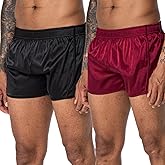 FIROTTII Men's 3 inch Satin Boxers Silk Satin Sleep Lounge Shorts Pajamas Bottom