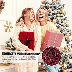 ZEBMOON 2 LB Dark Red Crinkle Cut Paper Shred