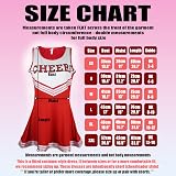 Cherry-on-Top Cheerleader Costume XL - Red Uniform with Pom Poms UK Size X-Large view 2