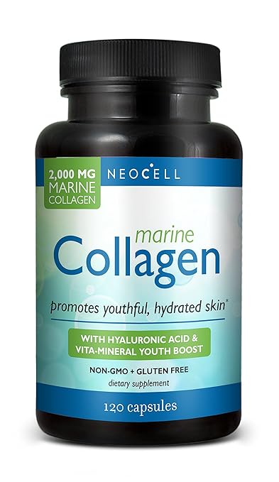 Neocell Marine Collagen plus Hyaluronic Acid Capsules 2000mg, 120 Count