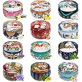 Christmas Candles Gifts for Women, Primevolve Scented Candles Set for 12 Bulk Home Aromatherapy, Strongly Fragrance Long Lasting Portable Travel Tin for Spa Bath Yoga