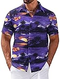 COOFANDY Floral Shirts for Men Tropical Hawaiian