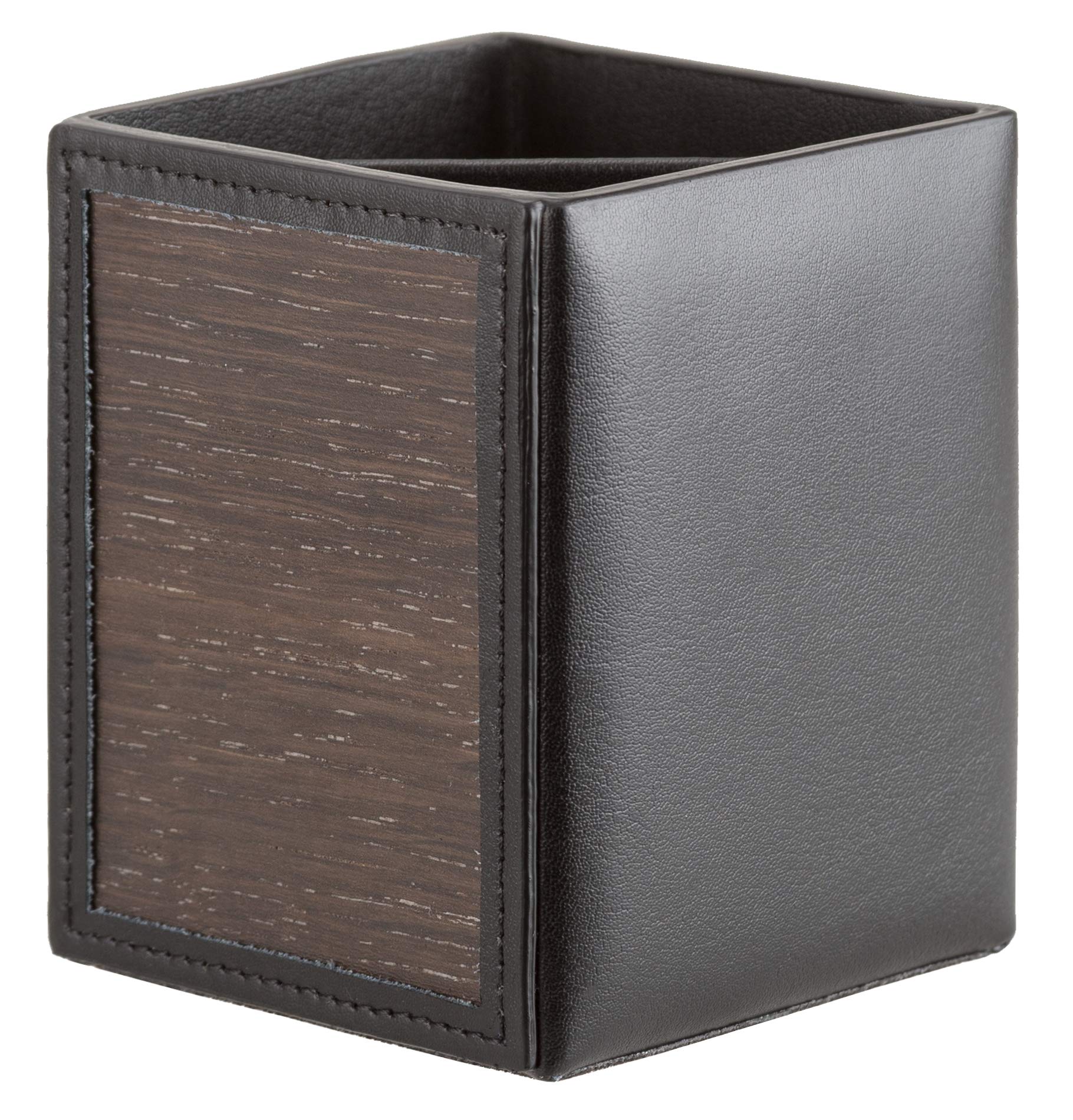 Sebastian Sturm William Pen Holder Real Wood and Leather Pen Box (Black Leather/Wood Smoked Oak)